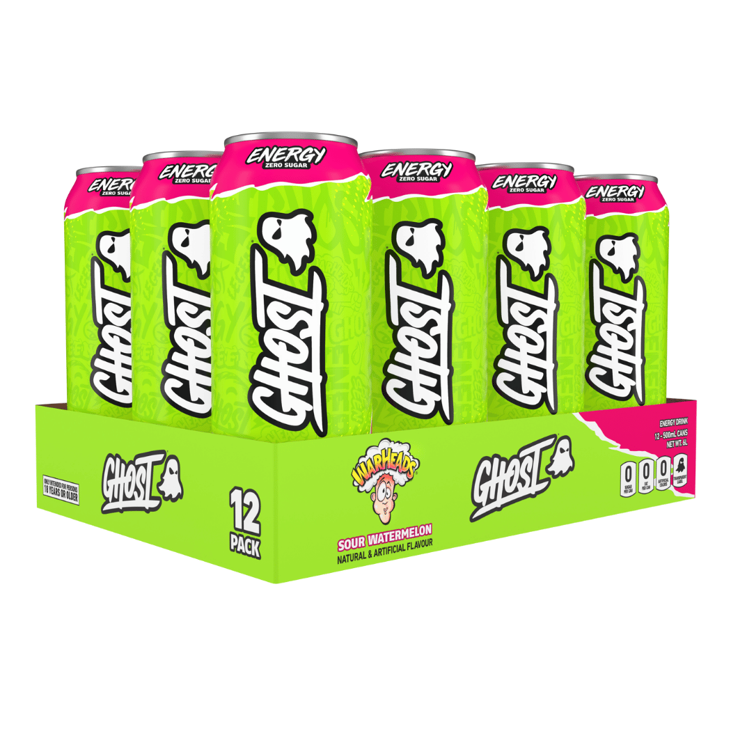 Ghost Energy Drink 12x500ml Warheads Sour Watermelon packshot