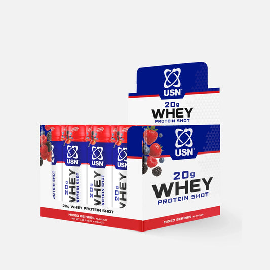 USN Whey Shot 12x100ml Mixed Berry packshot