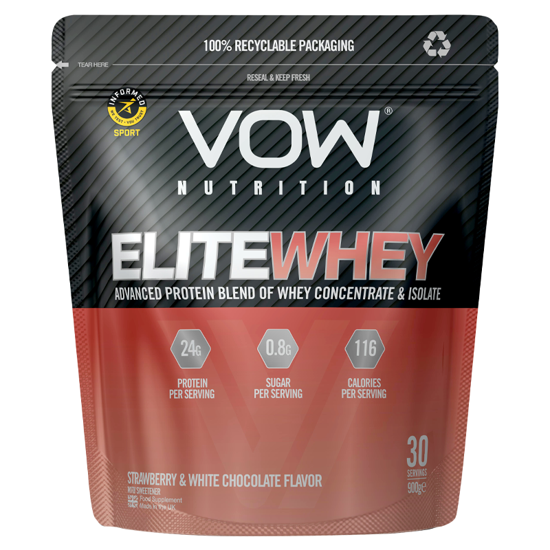 VOW Nutrition Elite Whey 900g Strawberry & White Chocolate packshot