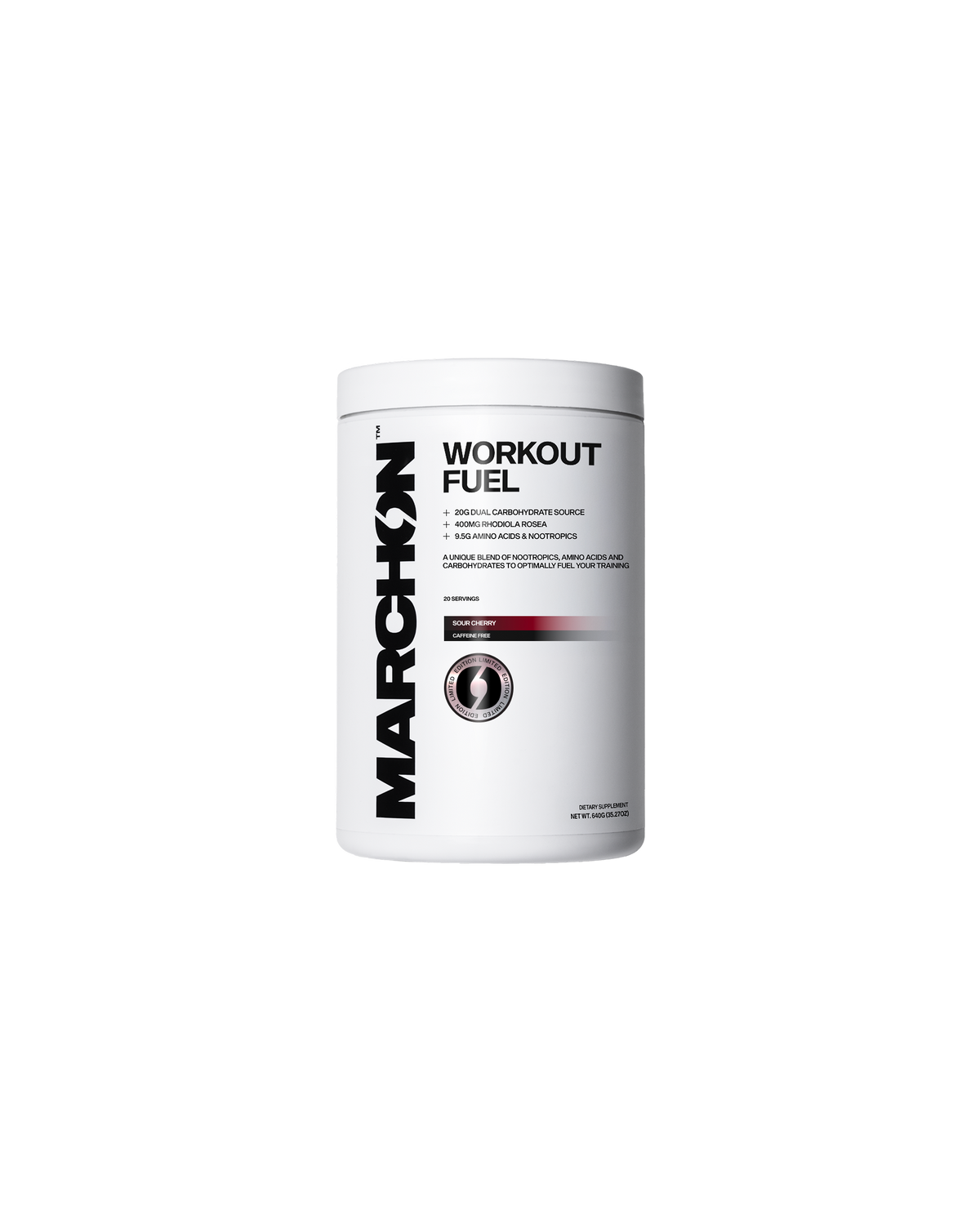 Marchon Supplements Workout Fuel 2.0 Caffeine Free 640g Sour Cherry packshot