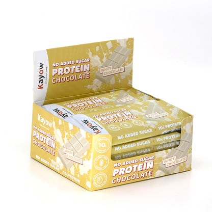 Kayow Nutrition No Added Sugar Protein Chocolate 12x40g White Chocolate
