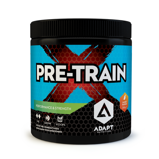 Adapt Nutrition PreTRAINx 350g - Mango Passion product packaging