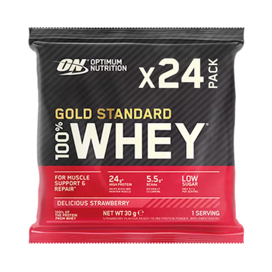 Optimum Nutrition Gold Standard 100% Whey 24x30g Delicious Strawberry packshot