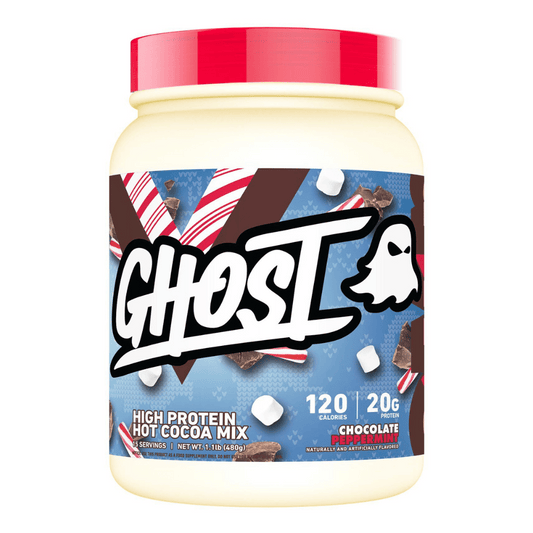 Ghost High Protein Hot Cocoa Mix 480g Peppermint Hot Chocolate packshot