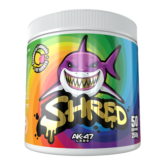 AK-47 Labs Shred Fatburner 250g - Raspberry Lemonade product packaging