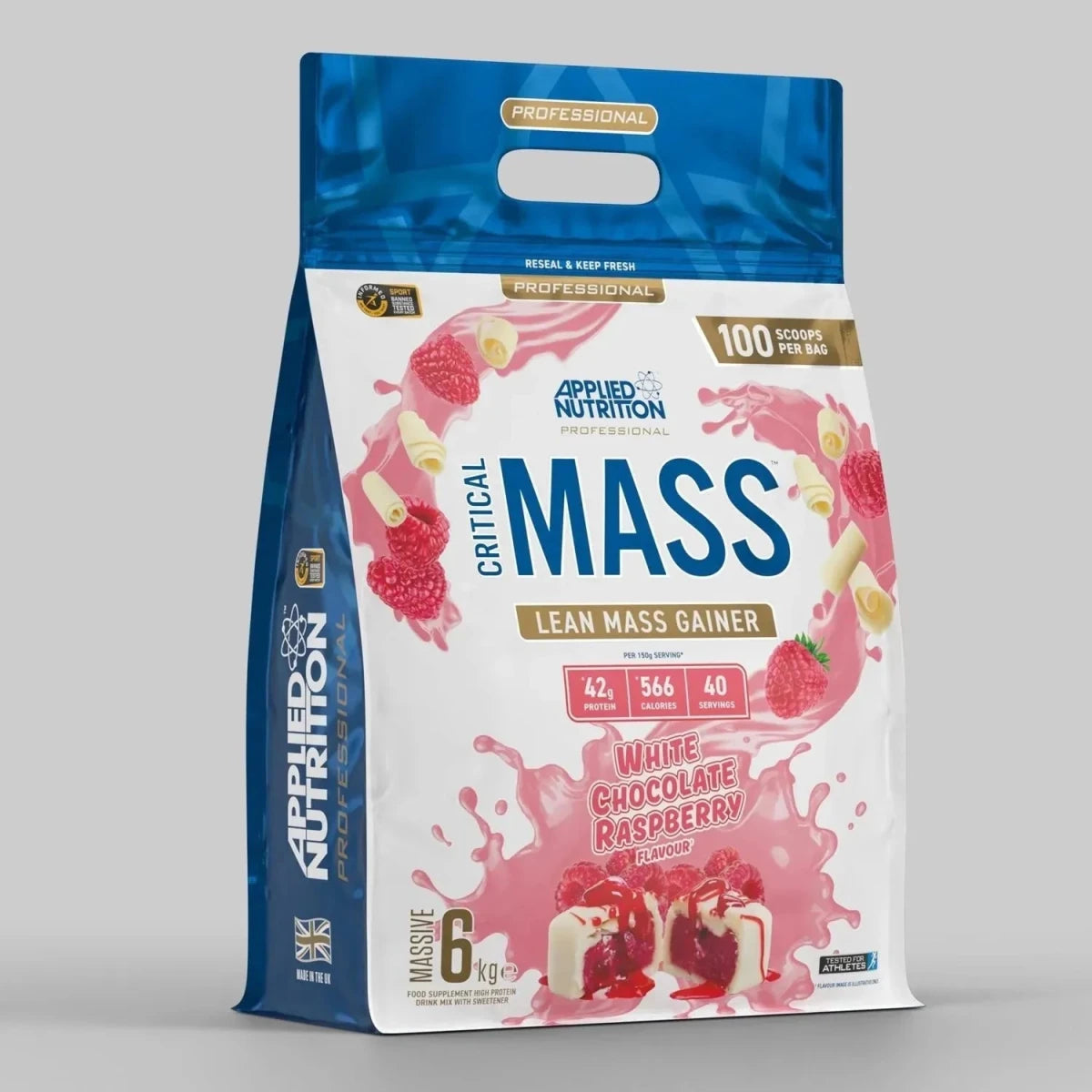 Applied Nutrition Critical Mass Professional 6kg - White Chocolate Raspberry - manufacturer product image