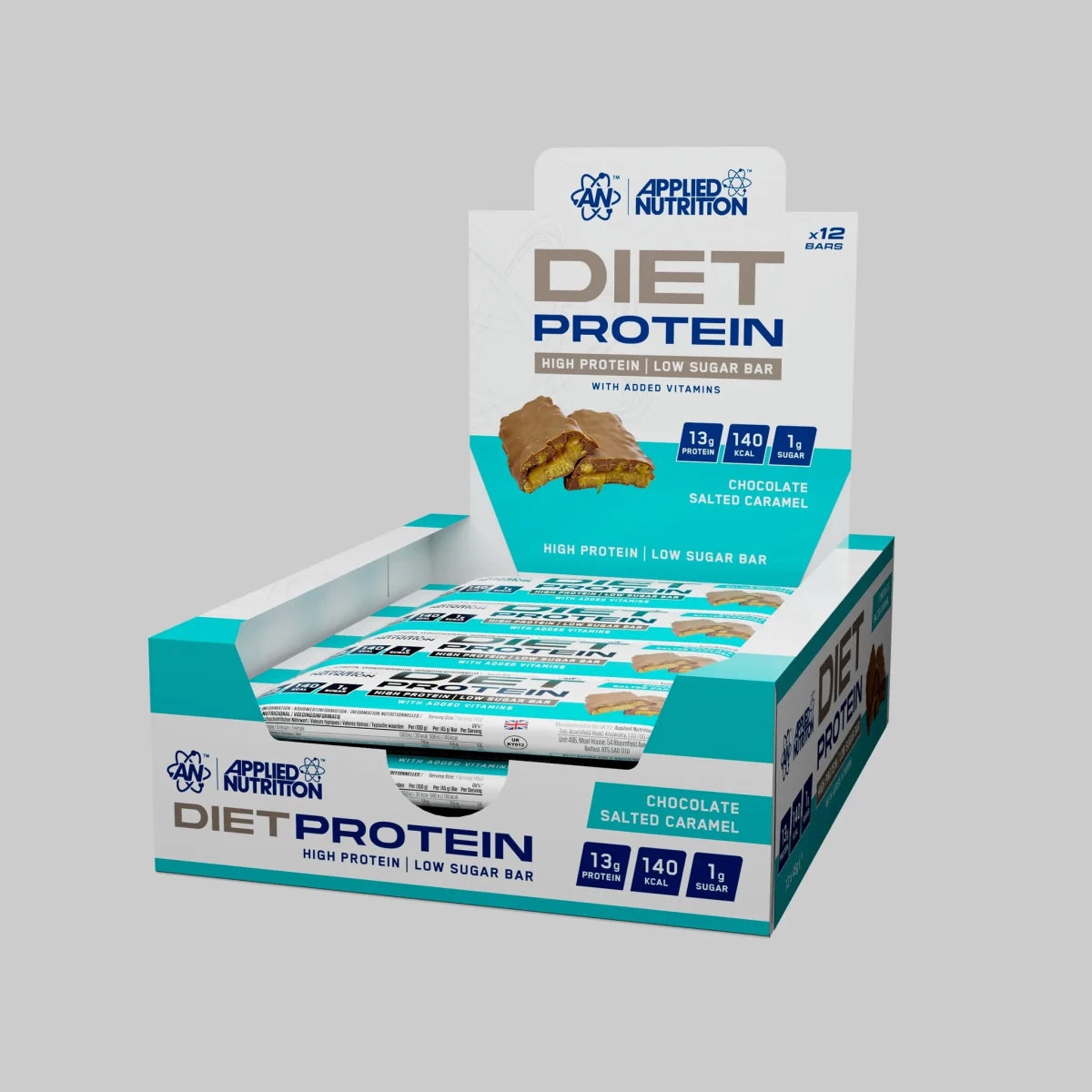 Applied Nutrition Diet Protein Bar 12x45g - Chocolate Salted Caramel - manufacturer product image