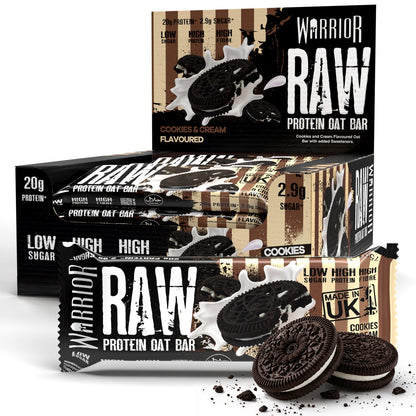 Warrior Raw Protein Flapjack 12x75g Cookies & Cream packshot
