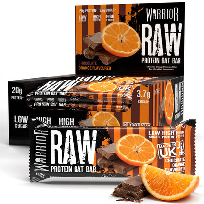 Warrior Raw Protein Flapjack 12x75g Chocolate Orange packshot