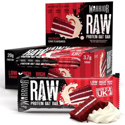 Warrior Raw Protein Flapjack 12x75g Red Velvet Cake packshot