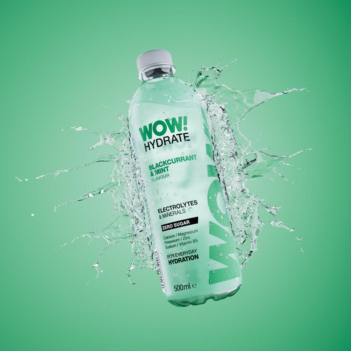 WOW! Hydrate 12x500ml Blackcurrant & Mint packshot