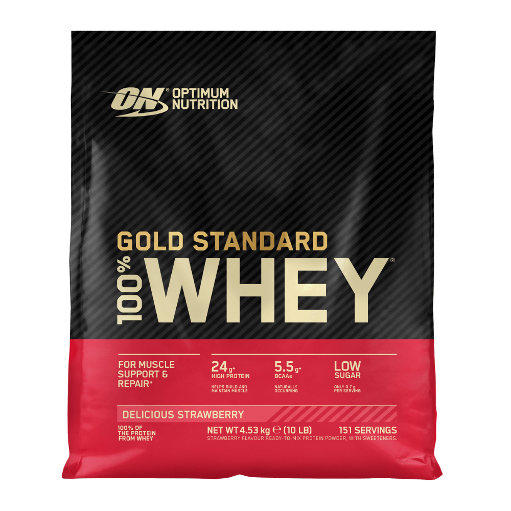 Optimum Nutrition Gold Standard 100% Whey 4.54kg Delicious Strawberry packshot