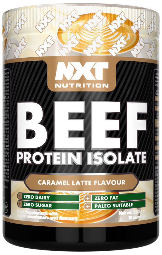 NXT Nutrition Beef Protein Isolate 540g Caramel Latte packshot