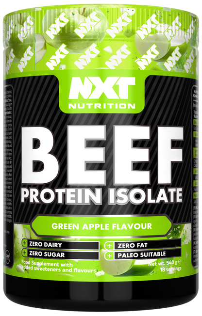NXT Nutrition Beef Protein Isolate 540g Apple packshot