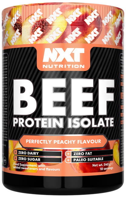 NXT Nutrition Beef Protein Isolate 540g Perfectly Peachy packshot
