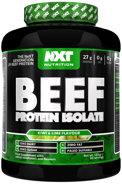 NXT Nutrition Beef Protein Isolate 1.8kg Kiwi Lime packshot