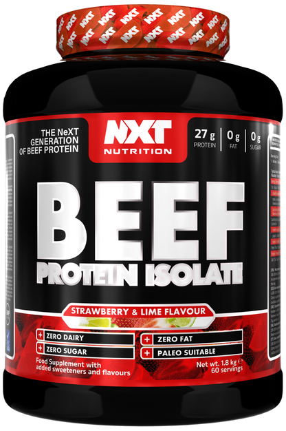 NXT Nutrition Beef Protein Isolate 1.8kg Strawberry Lime Crush packshot