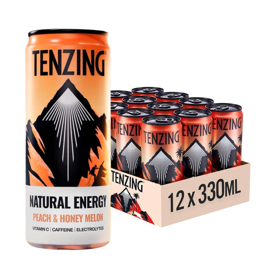 Tenzing Natural Energy 12x330ml Peach & Honey Melon packshot