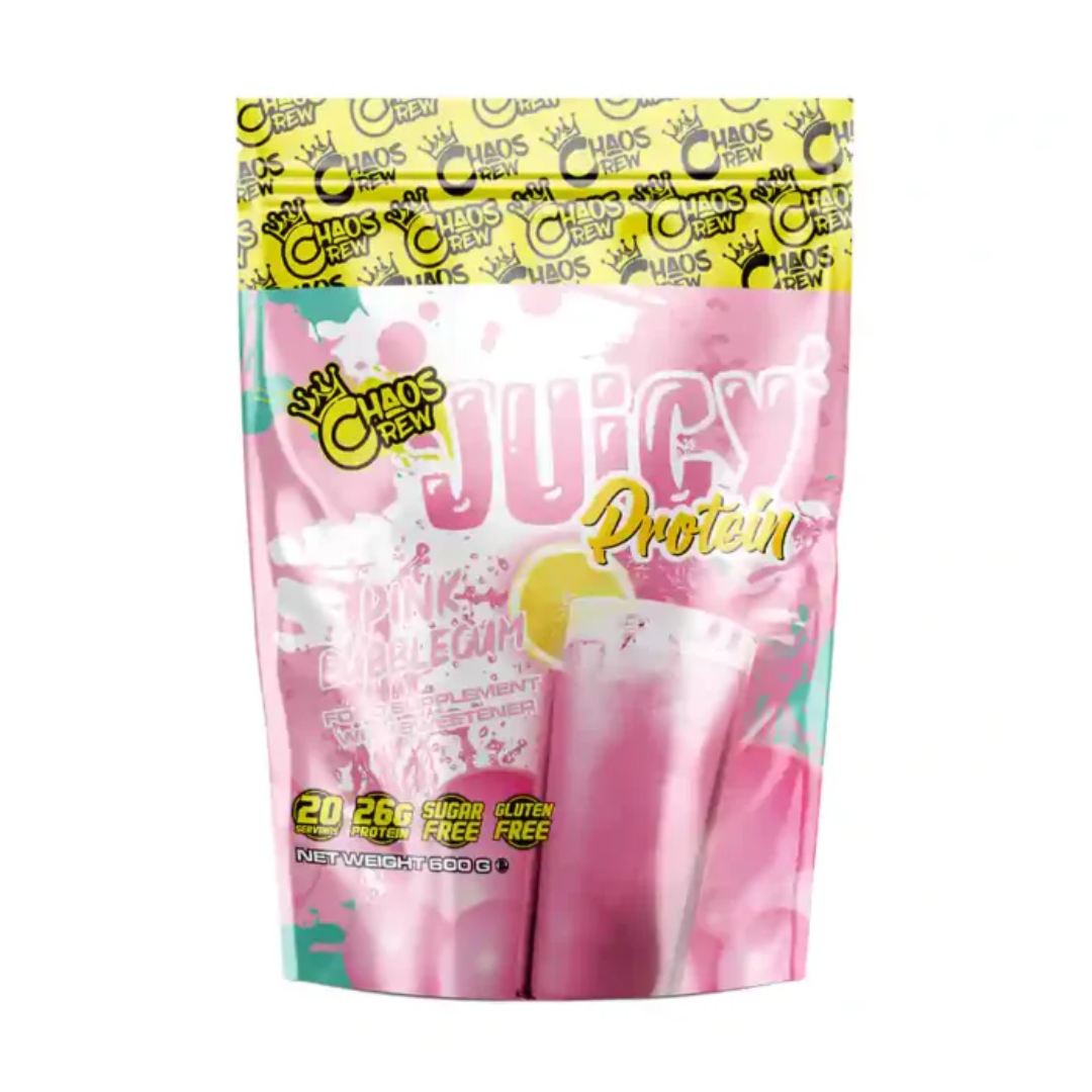 Chaos Crew Juicy Protein 600g Pink Bubblegum packshot