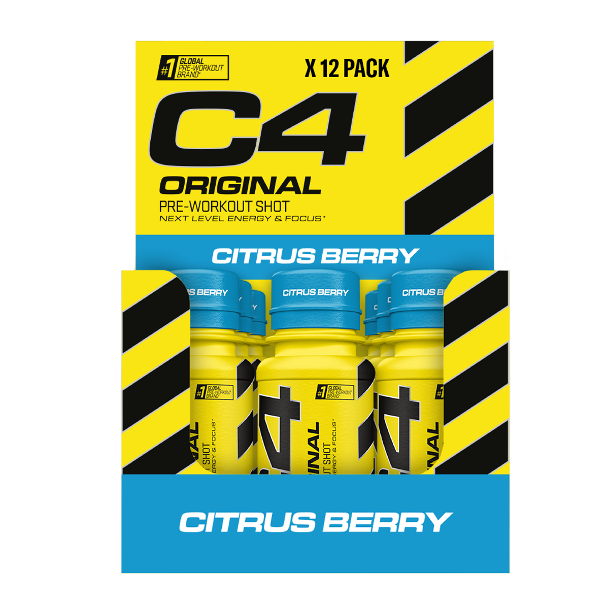 Cellucor C4 Original Pre-Workout Shots 12x60ml - Citrus Berry product packaging