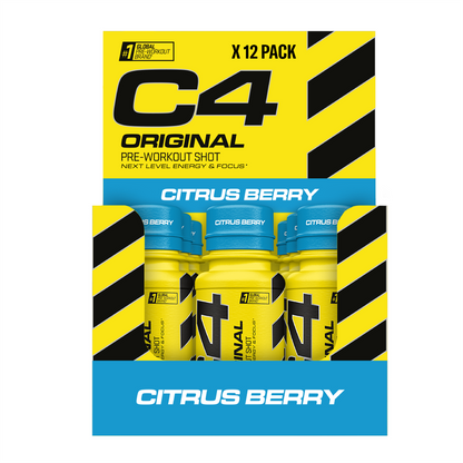 Cellucor C4 Original Pre-Workout Shots 12x60ml - Citrus Berry product packaging