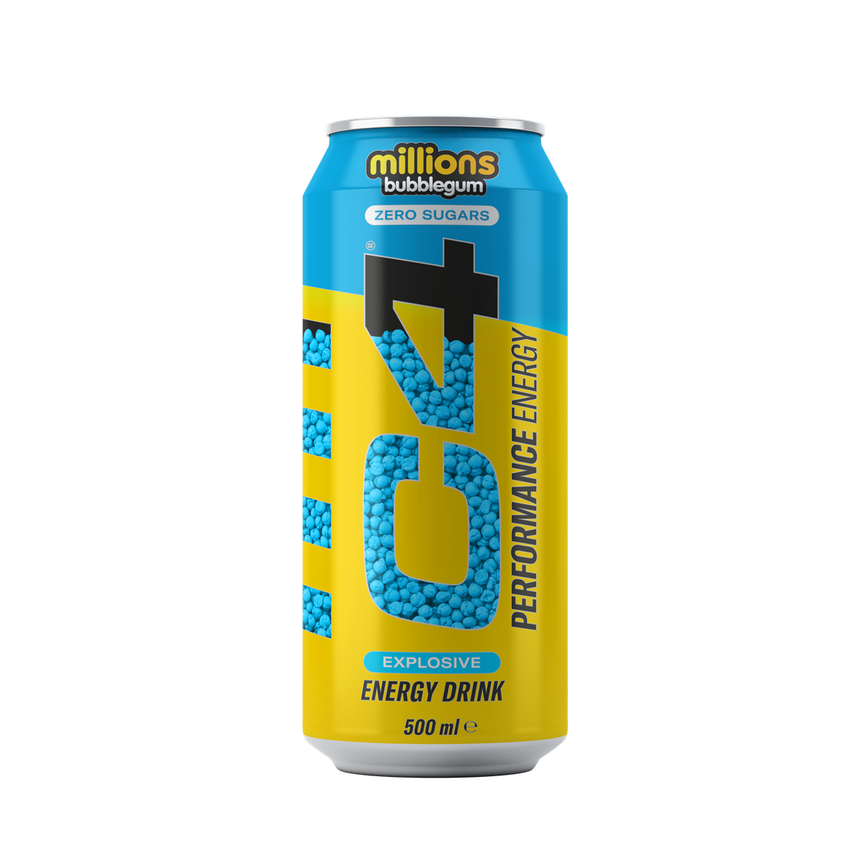 Cellucor C4 Performance Energy Carbonated RTD 12x500ml - Millions Bubblegum product packaging