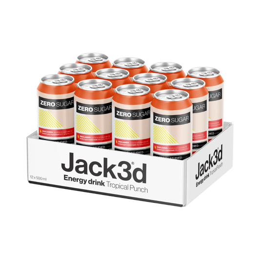 USP Labs Jack3d Energy 12x500ml Tropical Punch packshot