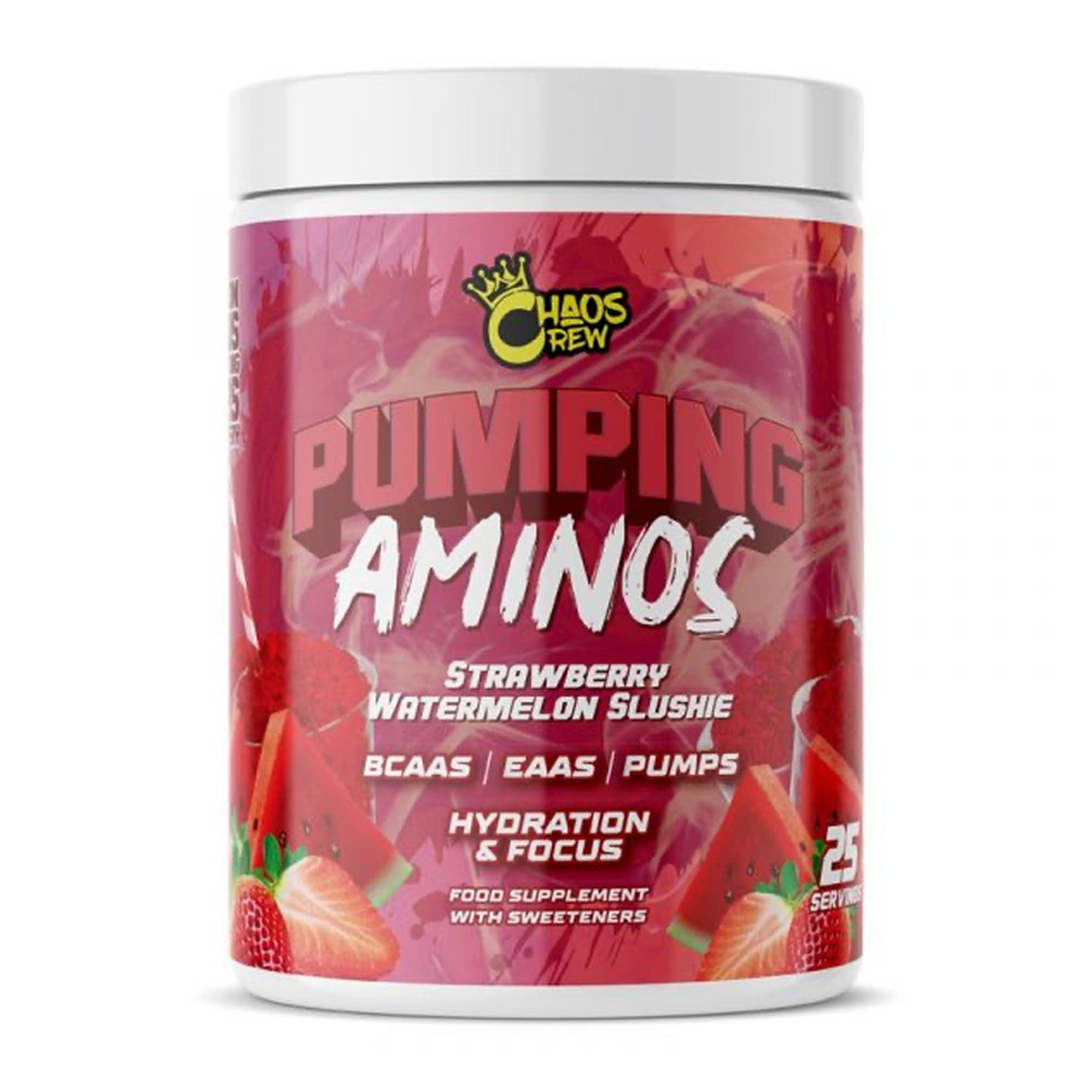Chaos Crew Pumping Aminos 2.0 325g - Strawberry Watermelon product packaging