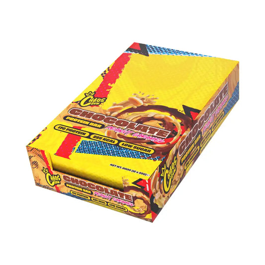 chaoscrew-protein-bar-12x56g-chocolate-peanut-caramel - Chocolate Peanut Caramel