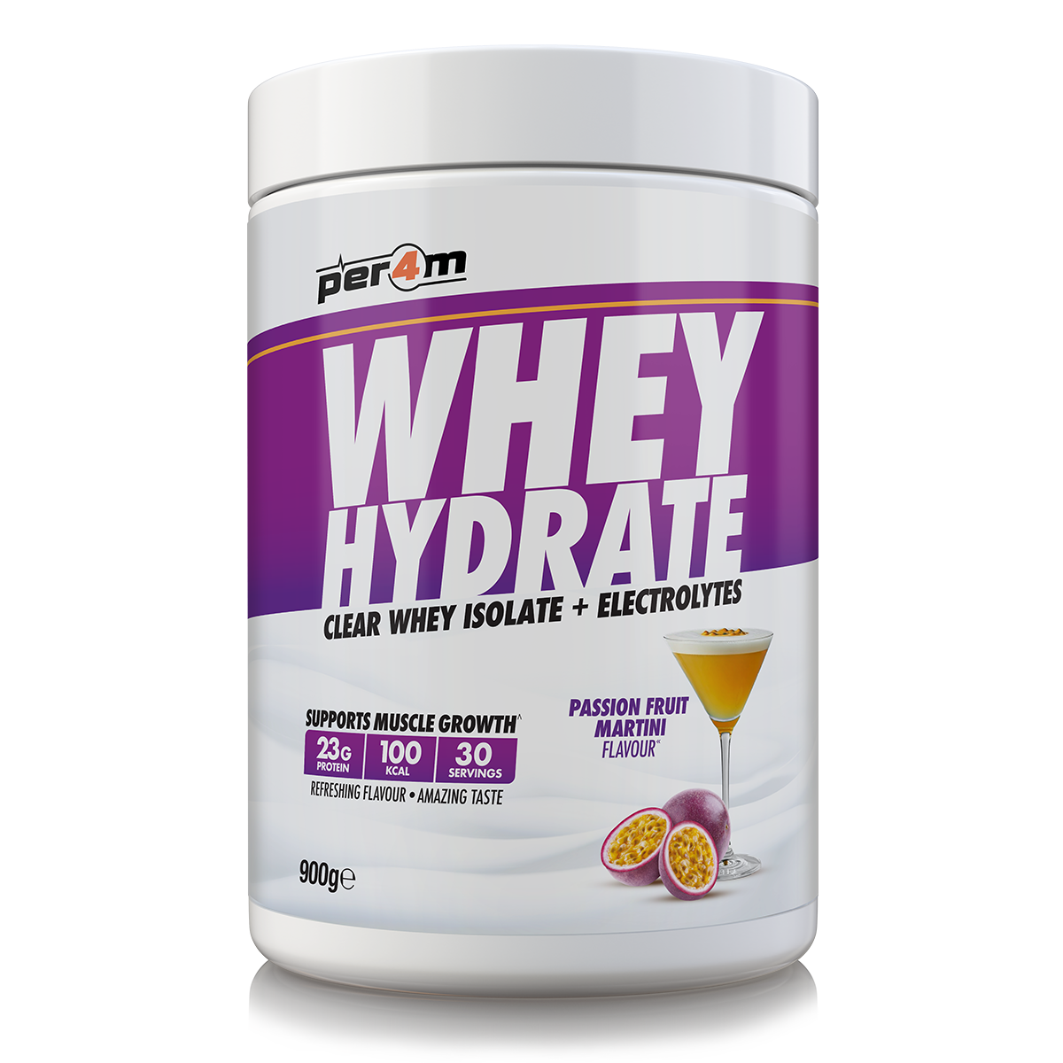 Per4m Whey Hydrate 900g Passionfruit Martini packshot