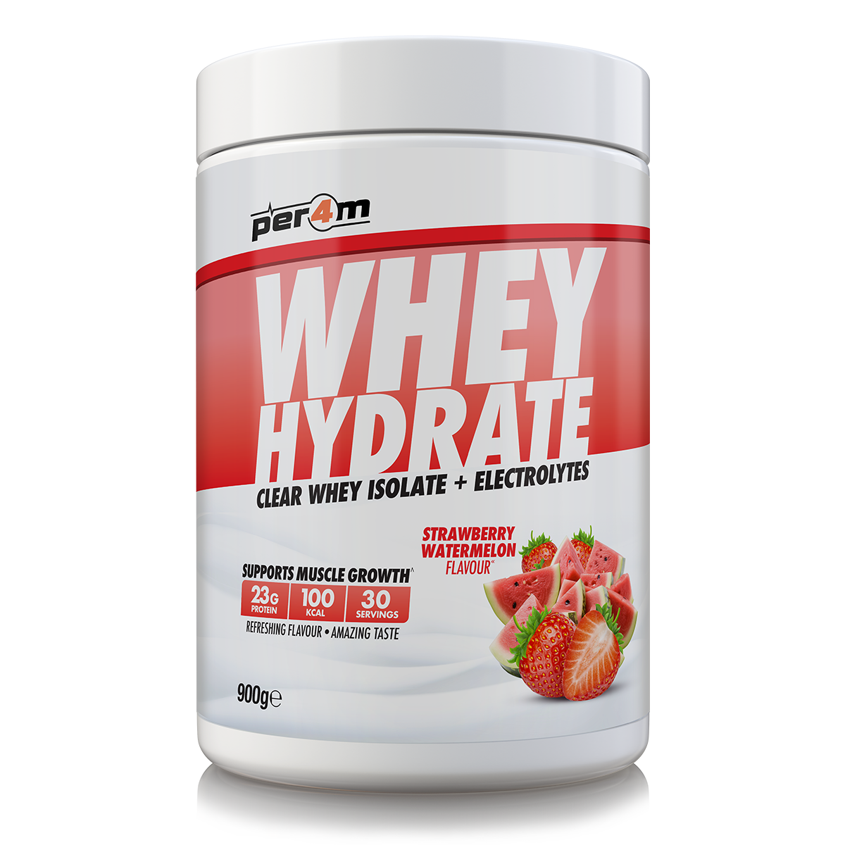 Per4m Whey Hydrate 900g Strawberry Watermelon packshot