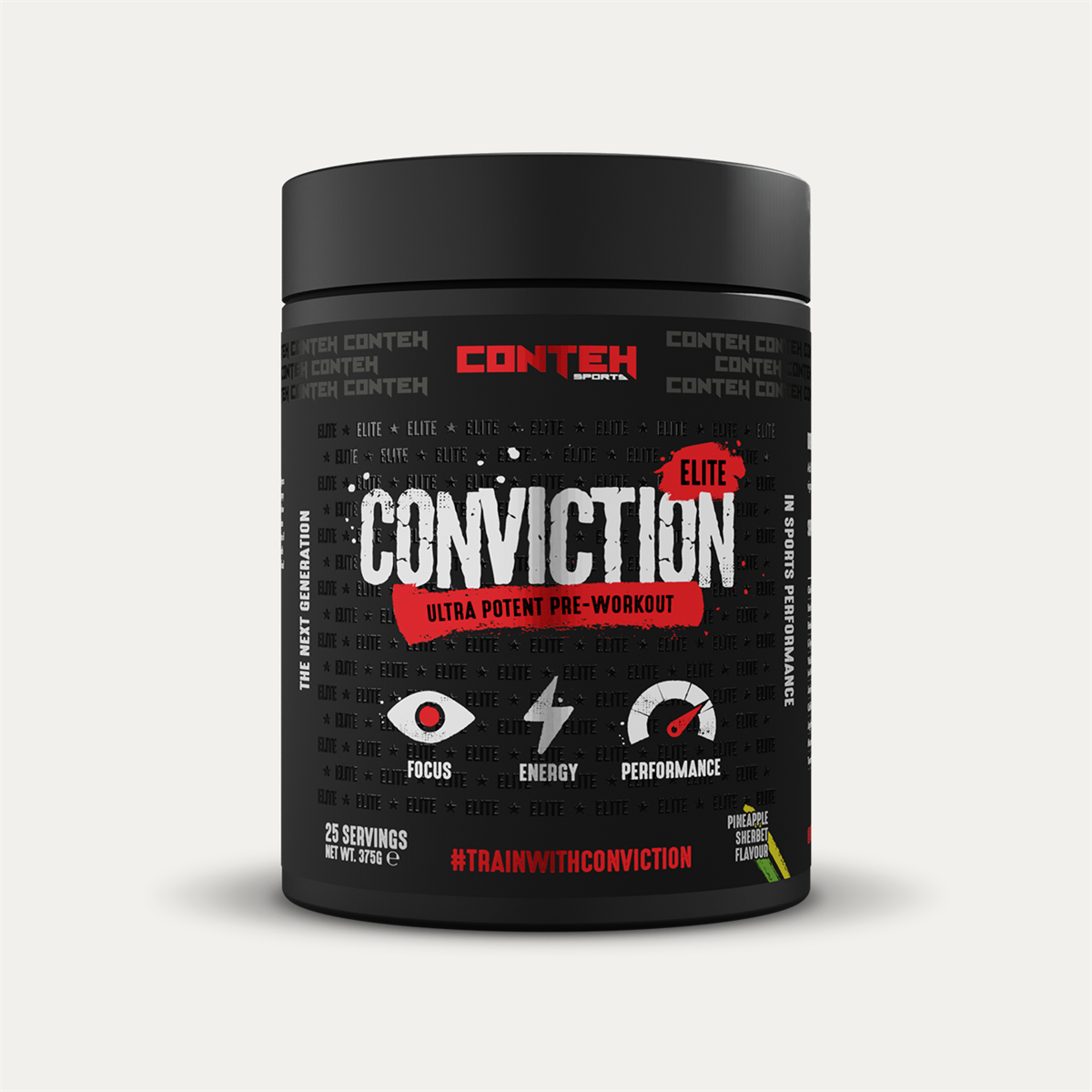 Conteh Sports Conviction Elite 375g - Pineapple Sherbet product packaging