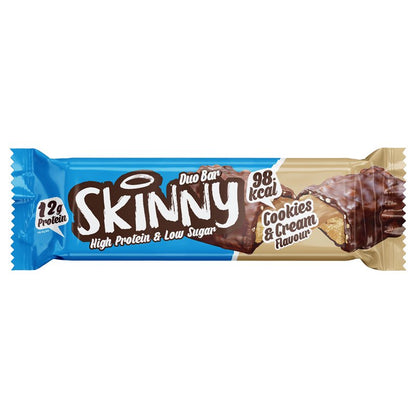 The Skinny Food Co Duo Low Sugar High Protein Bar 12 x 60g - Cookies and Cream