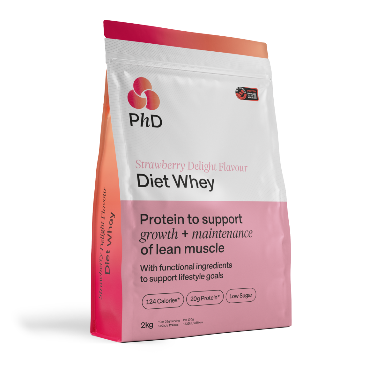PhD Nutrition Diet Whey 2kg - Strawberry Delight