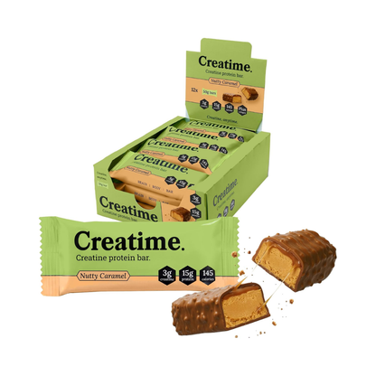 Creatime Creatine Protein Bar 12x50g Nutty Caramel packshot