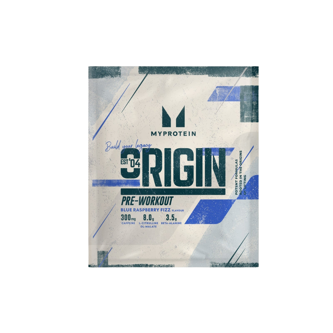MyProtein Origin Pre-Workout Samples 20g Blue Raspberry packshot