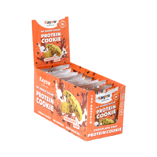 Kayow Nutrition No Added Sugar Protein Cookies 12x60g Chocolate Chip packshot