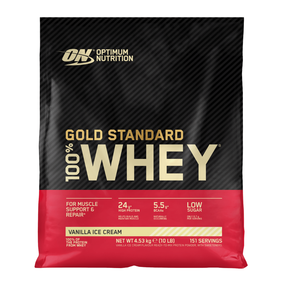 Optimum Nutrition Gold Standard 100% Whey 4.54kg Vanilla Ice Cream packshot
