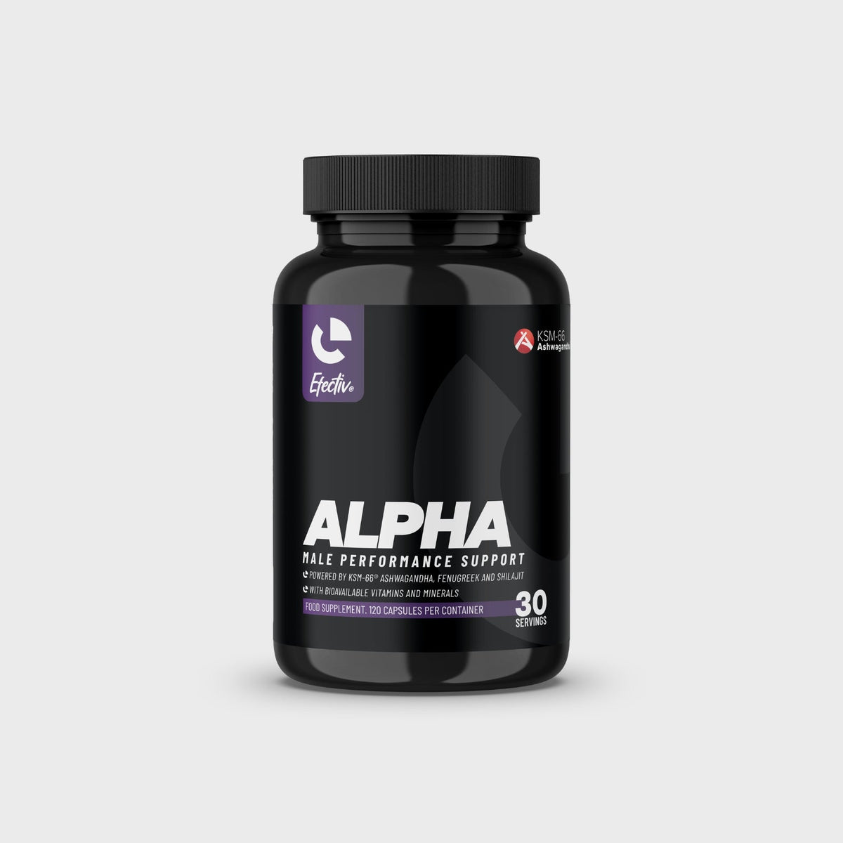 Efectiv Nutrition ALPHA Male Support 120Caps packshot