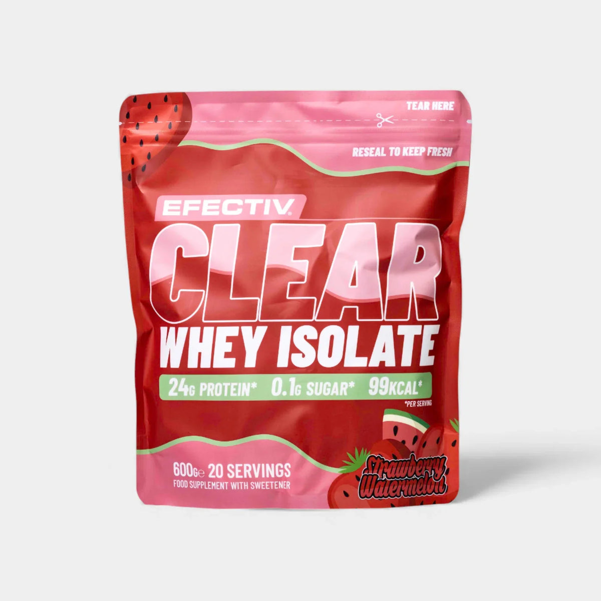 Efectiv Nutrition Clear Whey Isolate 600g Strawberry Watermelon packshot