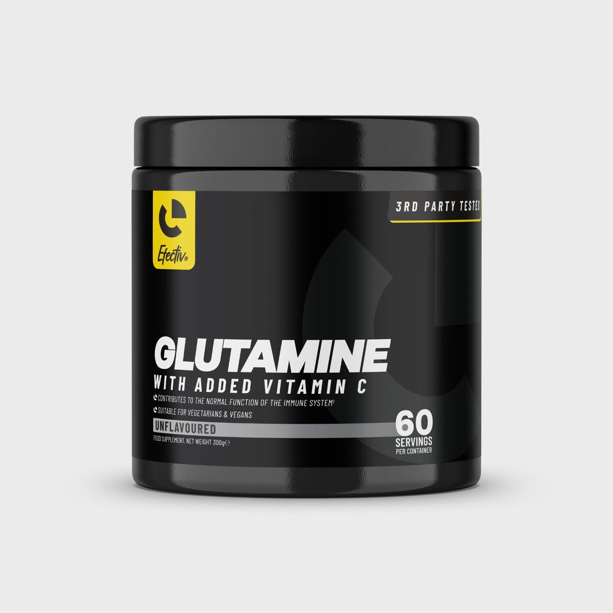 Efectiv Nutrition Glutamine + Vitamin C 300g Unflavoured packshot