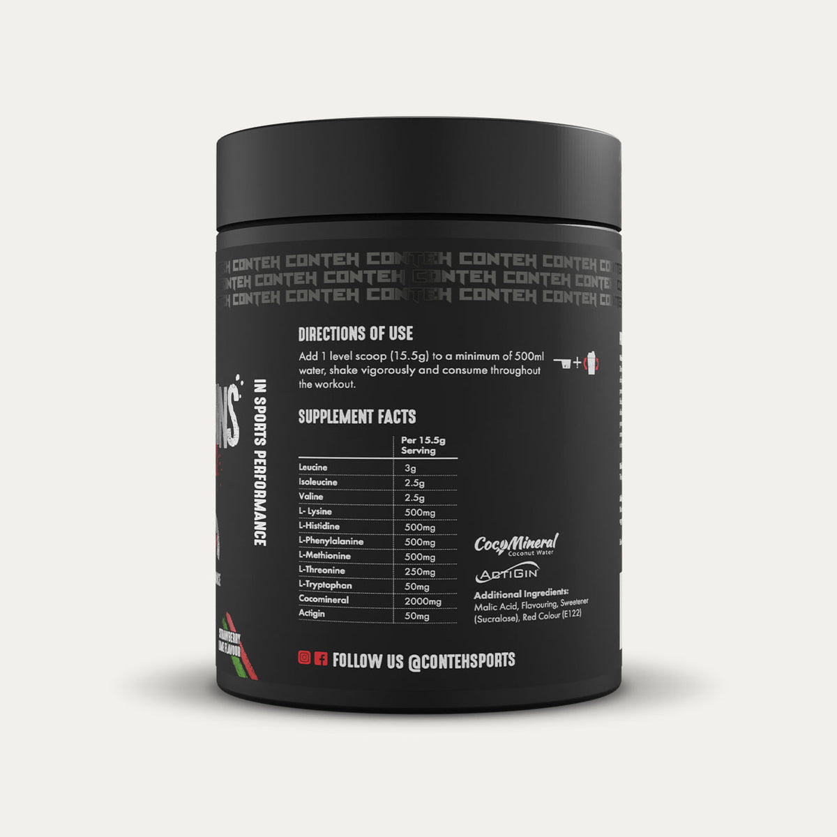 Conteh Sports Essential Gains 465g - Strawberry Lime manufacturer supplement facts and directions