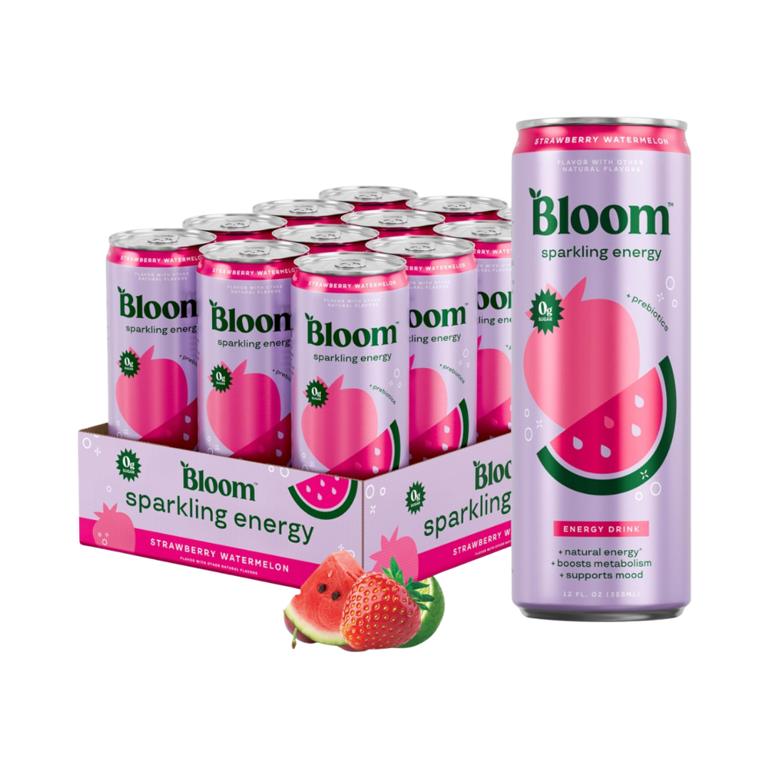 Bloom Sparkling Energy 12x250ml Strawberry Watermelon packshot