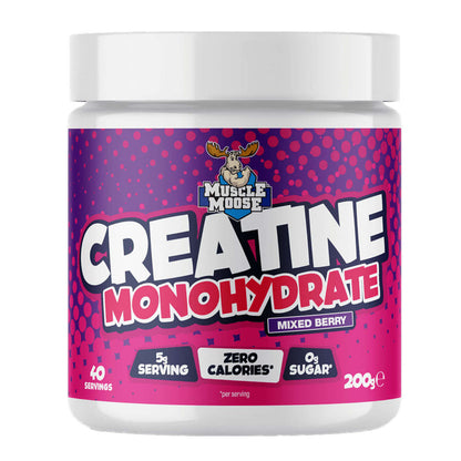 Muscle Moose Creatine Monohydrate (Flavoured) 200g Mixed Berry packshot