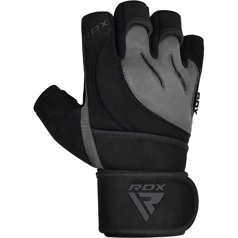 RDX L4 Open Finger Micro Plus Gym Gloves Grey/Black