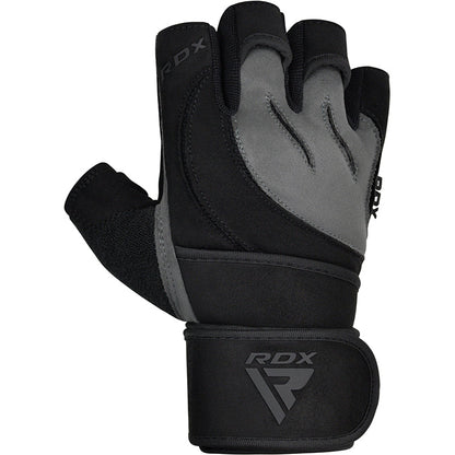 RDX L4 Open Finger Micro Plus Gym Gloves Grey/Black