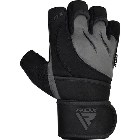 RDX L4 Open Finger Micro Plus Gym Gloves Grey/Black