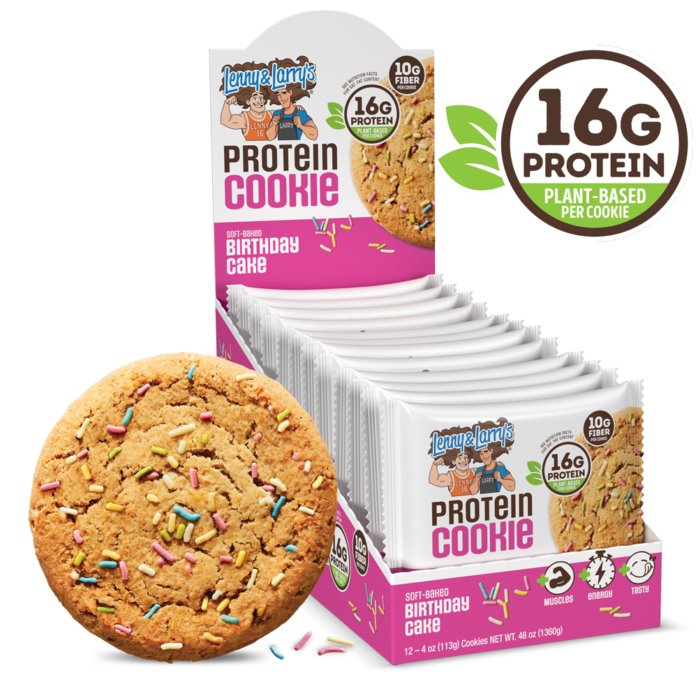 Lenny & Larry's The Complete Cookie 12x113g - Birthday Cake product packaging