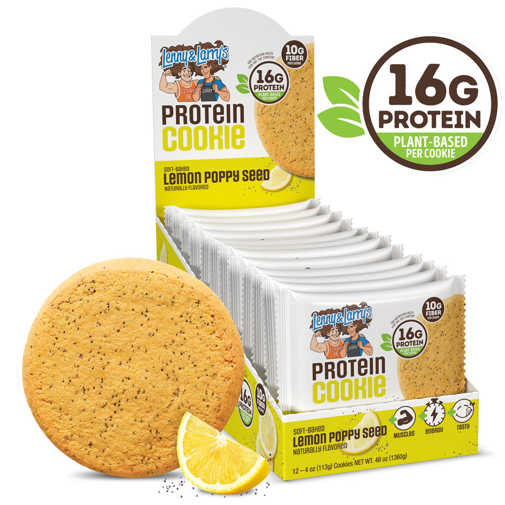Lenny & Larry's The Complete Cookie 12x113g - Lemon Poppy Seed product packaging