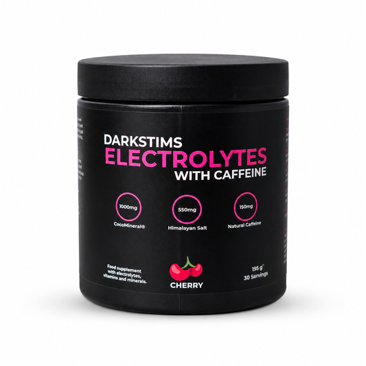 Darkstims Electrolytes with Caffeine 195g Cherry packshot